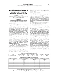 Berthing Problem of Ships in Chittagong Port and Proposal for Its Solution