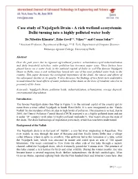 Case Study of Najafgarh Drain