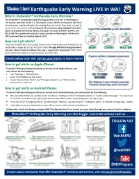 Earthquake Early Warning LIVE In