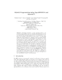Hybrid Programming Using Openshmem and Openacc