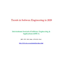 Trends in Software Engineering in 2020 (Pdf)