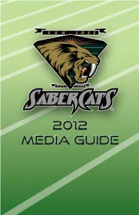 2012 San Jose Sabercats Media Guide