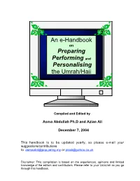 An E-Handbook Preparing Performing and Personalising the Umrah/Hajj