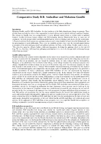 Comparative Study B.R. Ambedkar and Mahatma Gandhi