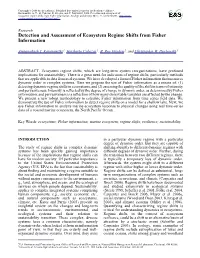 Detection and Assessment of Ecosystem Regime Shifts from Fisher Information