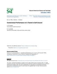 Geotechnical Performance of a Tunnel in Soft Ground
