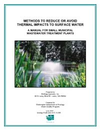 Methods to Reduce Or Avoid Thermal Impacts to Surface Water