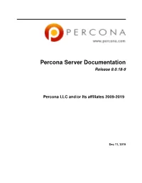 Percona Server Documentation Release 8.0.18-9