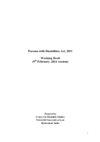 Persons with Disabilities Act, 2011 Working Draft (9