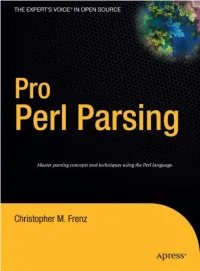 Pro Perl Parsing