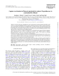 Capture Mechanism in Palaeotropical Pitcher Plants (Nepenthaceae) Is Constrained by Climate