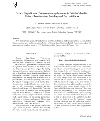 Greater Sage-Grouse (Centrocercus Urophasianus) in British Columbia: History, Translocation, Breeding, and Current Status