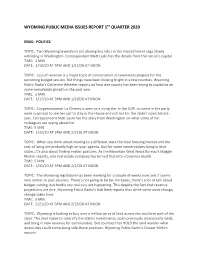 Issues List 1St Quarter 2020
