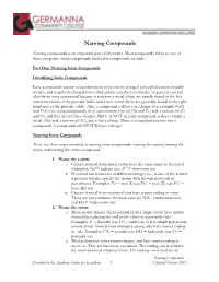 Naming Compounds