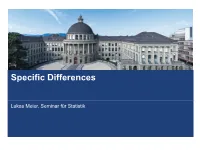 Specific Differences