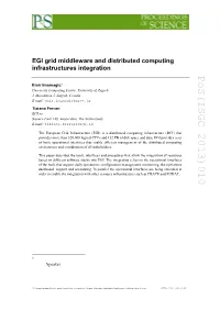 EGI Grid Middleware and Distributed Computing Infrastructures Integration