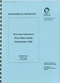 River Dart Catchment River Water Quality Classification 1990