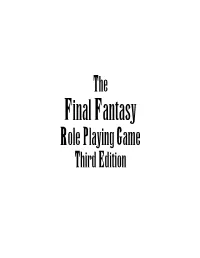 Role Playing Game Third Edition