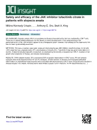 Safety and Efficacy of the JAK Inhibitor Tofacitinib Citrate in Patients with Alopecia Areata