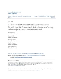 Transit Oriented Development on the Westside Light Rail Corridor: an Analysis of Station Area Planning and Development at Orenco and Beaverton Creek