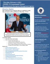 COVID-19 Command Center Will Continue to Work Closely with All Regions to Support Strategies to Improve Hospital Capacity Statewide