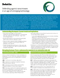 Defending Against Ransomware in an Age of Emerging Technology
