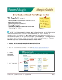 Download and Install Rootsmagic for Mac