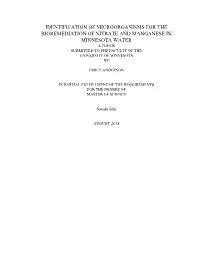 Identification of Microorganisms for The