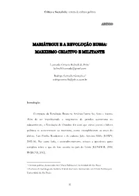 Mariátegui E a Revolução Russa