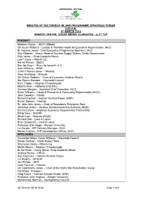 Minutes of the Joint National Grid Meeting