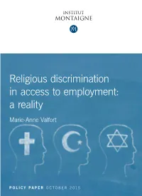 Religious Discrimination in Access to Employment: a Reality