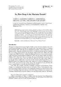 So, How Deep Is the Mariana Trench?