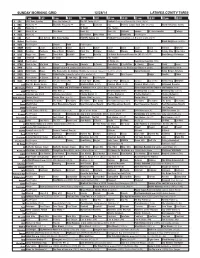 Sunday Morning Grid 12/28/14 Latimes.Com/Tv Times