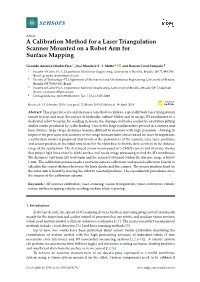 A Calibration Method for a Laser Triangulation Scanner Mounted on a Robot Arm for Surface Mapping