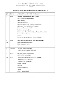 Additional Material Provided to the Committee