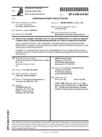 Analytical Element and Method for The