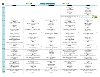 APRIL 2021 Menu