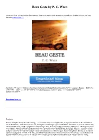 Beau Geste by P. C. Wren