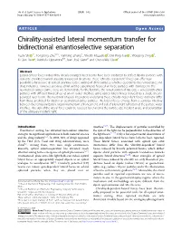 Chirality-Assisted Lateral Momentum Transfer for Bidirectional