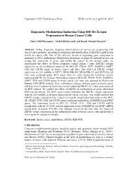 Epigenetic Modulations Induction Using DSCR1 Ectopic Expression in Breast Cancer Cells