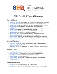 100+ Free SEO Tools & Resources