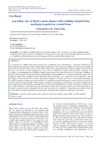 A Peculiar Case of Dural Venous Sinuses with Resulting Atypical Bony Markings in Posterior Cranial Fossa