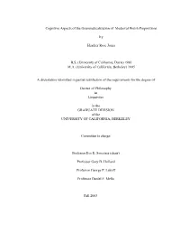 Cognitive Aspects of the Grammaticalization of Medieval Welsh Prepositions