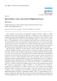 Gene Conversion in Duplicated Genes