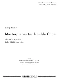 Masterpieces for Double Choir