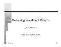 Measuring Investment Returns
