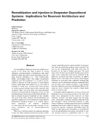 Remobilization and Injection in Deepwater Depositional Systems