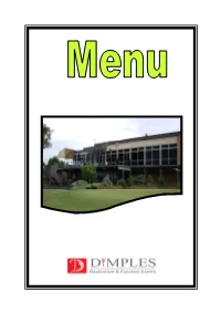 Spring Menu 4 September 2013.Pub