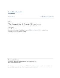 The Internship: a Practical Experience