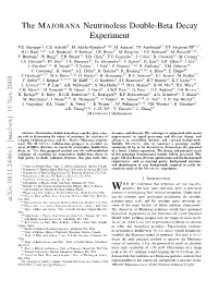 The MAJORANA Neutrinoless Double-Beta Decay Experiment